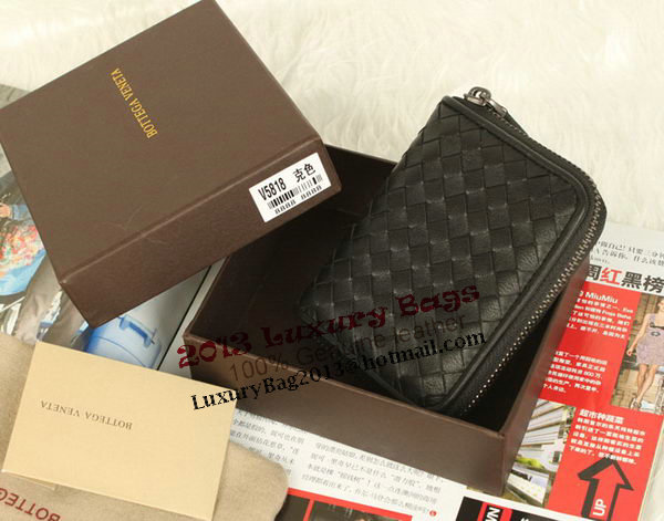 Bottega Veneta Intrecciato Nappa Mini Wallet 5818 Black