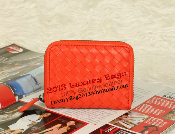 Bottega Veneta Intrecciato Nappa Mini Wallet 5818 Orange