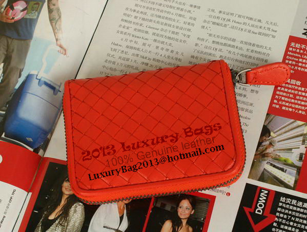 Bottega Veneta Intrecciato Nappa Mini Wallet 5818 Orange