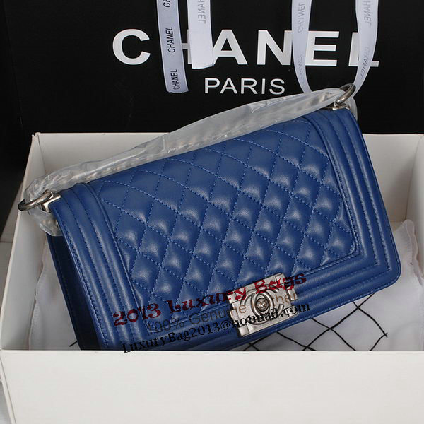 Boy Chanel Flap Shoulder Bag in Sheepskin Leather A58500 RoyalBlue