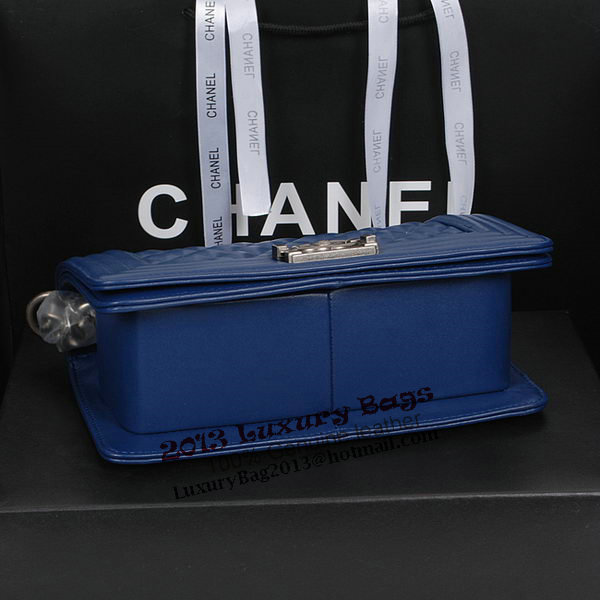 Boy Chanel Flap Shoulder Bag in Sheepskin Leather A58500 RoyalBlue