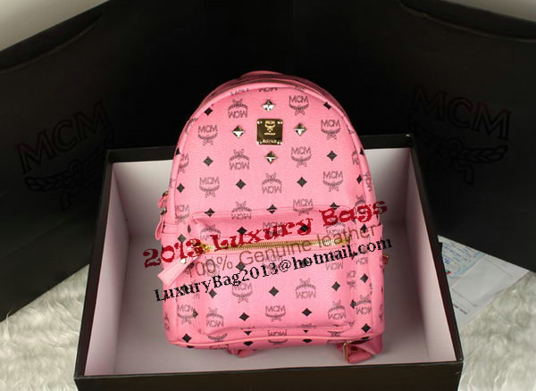 MCM Stark Backpack Large in Calf Leather 8004 Pink