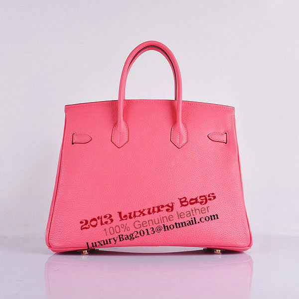 Hermes Birkin 35CM Tote Bag Pink Grainy Leather H6089 Gold