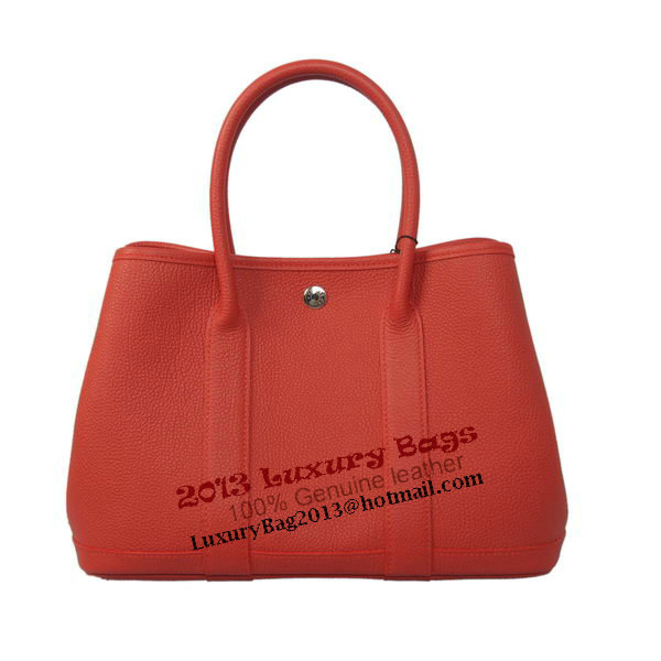 Hermes Garden Party 30CM Bag Calf Leather Red