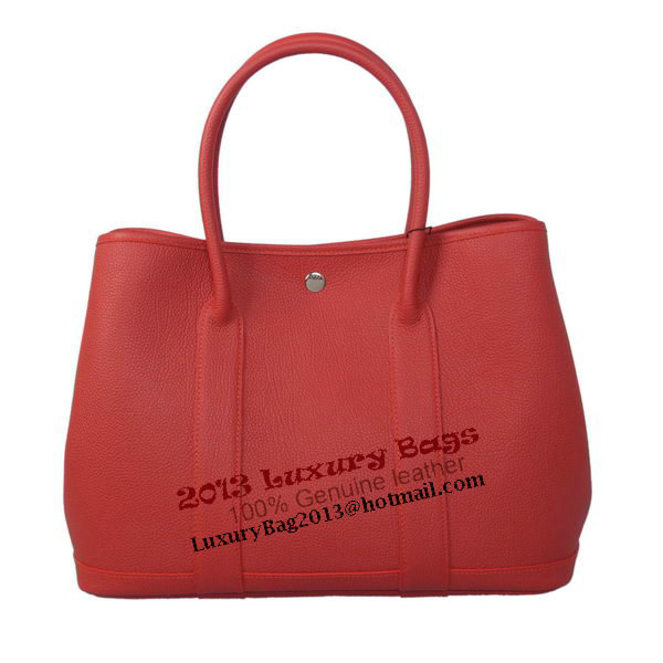 Hermes Garden Party 36CM Bag Calf Leather Red