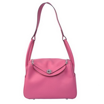 Hermes Lindy 30CM Havanne Shoulder Bag Rose