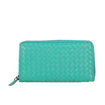 Bottega Veneta Intrecciato Nappa Zip Around Wallet BV20017 Green