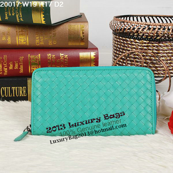 Bottega Veneta Intrecciato Nappa Zip Around Wallet BV20017 Green