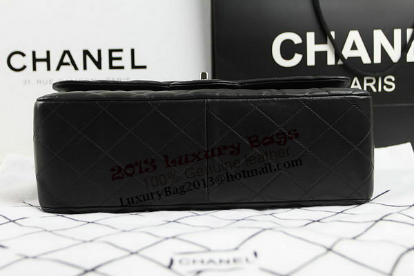 Chanel Classic Flap Bag 1113 Black Original Sheepskin Leather Silver