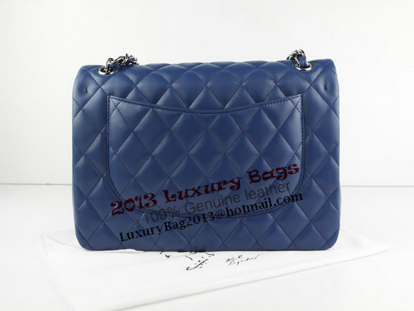 Chanel Classic Flap Bag 1113 RoyalBlue Original Sheepskin Leather Silver