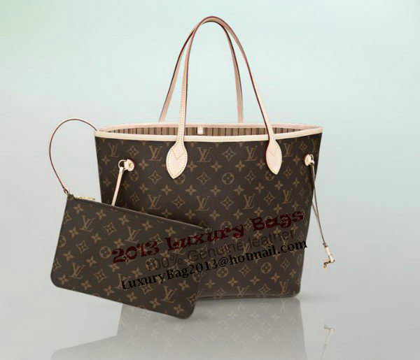 Louis Vuitton Monogram Canvas Neverfull MM M40995 Beige