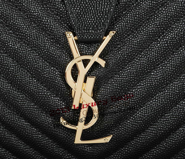 Yves Saint Laurent Classic Monogramme Shopping Bag Y9150 Apricot&Blue&Black