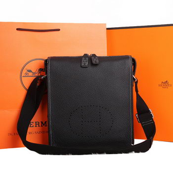 Hermes Original Calf Leather Messenger Bag M86681 Black