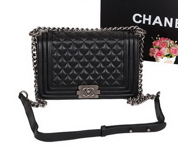 Boy Chanel Flap Shoulder Bag Original Sheepskin Leather A67086 Black