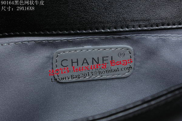 Chanel Boy Flap Shoulder Bag in Calfskin Leather A90164 Black