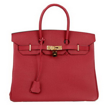 Hermes Birkin 35CM Tote Bag Burgundy Original Leather H35 Gold