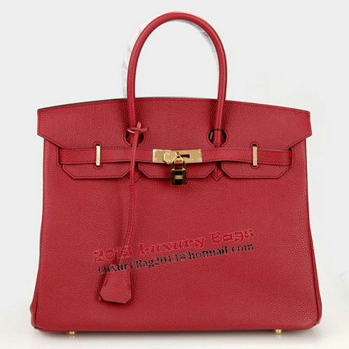 Hermes Birkin 35CM Tote Bag Burgundy Original Leather H35 Gold