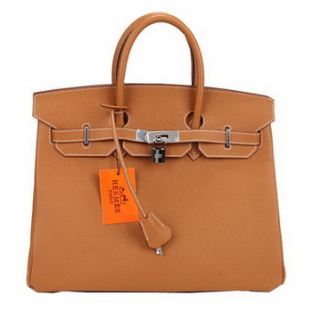 Hermes Birkin 35CM Tote Bag Wheat Original Leather H35 Silver