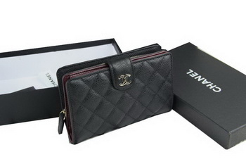 Chanel Matelasse Bi-Fold Wallet in Original Cannage Pattern A48667 Black