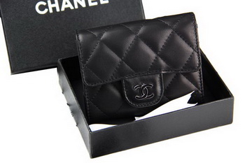 Chanel Matelasse Wallet Original Sheepskin Leater A50082 Black