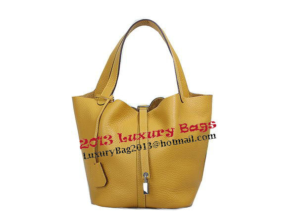 Hermes Picotin Lock MM Bag in Original Leather Yellow