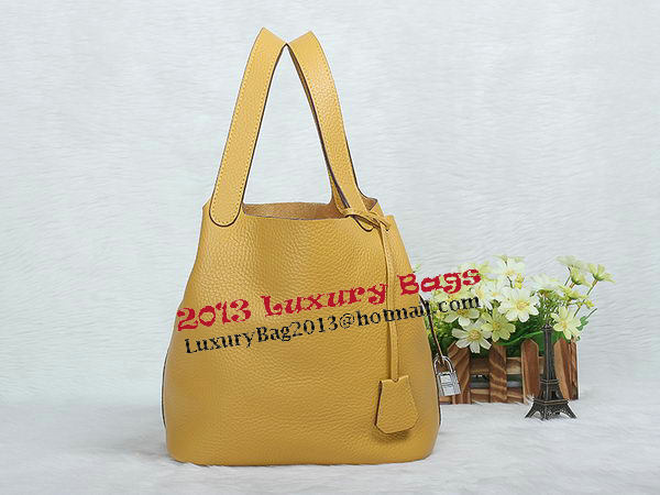 Hermes Picotin Lock MM Bag in Original Leather Yellow