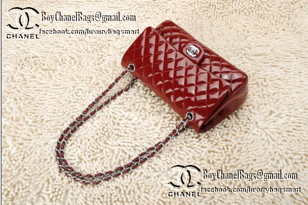 Chanel Classic Flap Bag 2.55 Series Patent Leather CHA1112 Burgundy