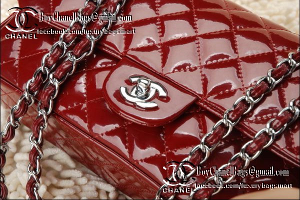 Chanel Classic Flap Bag 2.55 Series Patent Leather CHA1112 Burgundy