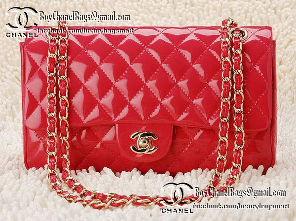 Chanel Classic Flap Bag 2.55 Series Patent Leather CHA1112 Peach