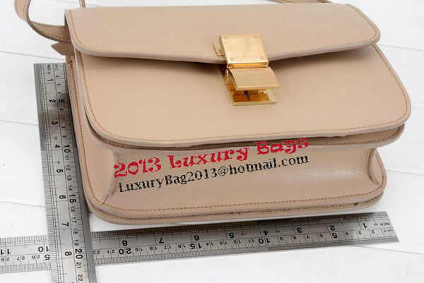 Celine Classic Box Small Flap Bag Smooth Leather 11042 Apricot