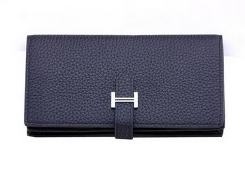 Hermes Bearn Japonaise Bi-Fold Wallet Grainy Leather H68942 Black