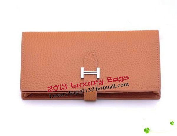 Hermes Bearn Japonaise Bi-Fold Wallet Grainy Leather H68942 Wheat