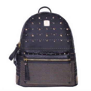 MCM Armour Medium Backpack Snake Leather MC2095 Black