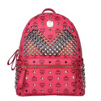 MCM Medium Stark Front Studs Backpack MC4237 Red