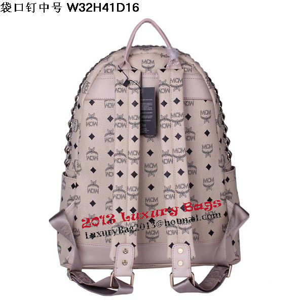 MCM Medium Top Studs Backpack MC4232 Beige