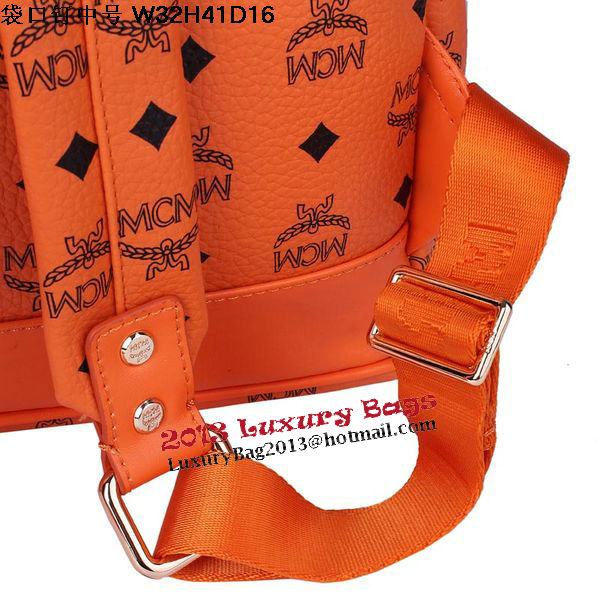 MCM Medium Top Studs Backpack MC4232 Orange