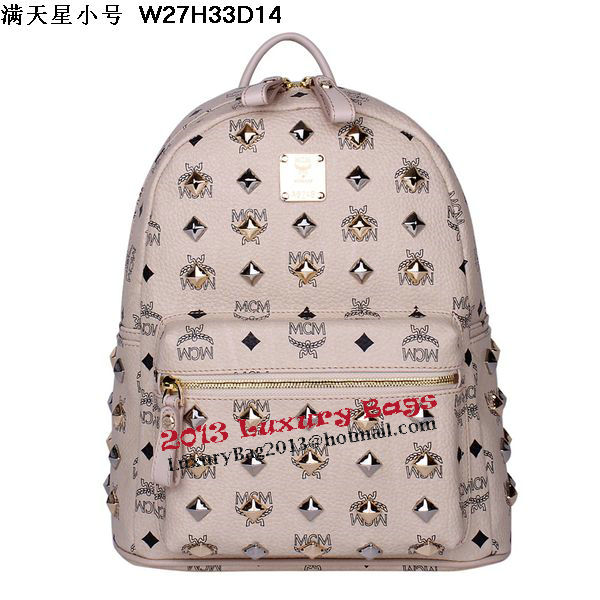 MCM Stark Studded Small Backpack MC2089S OffWhite