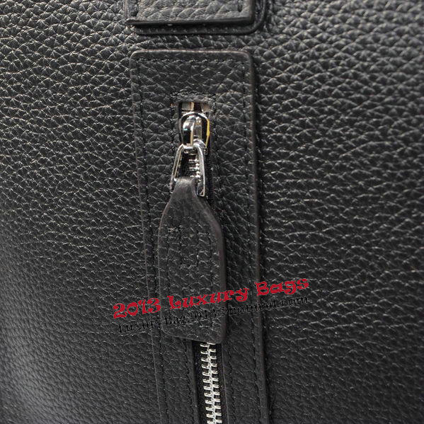 Hermes Briefcase Original Grainy Leather H8813 Black