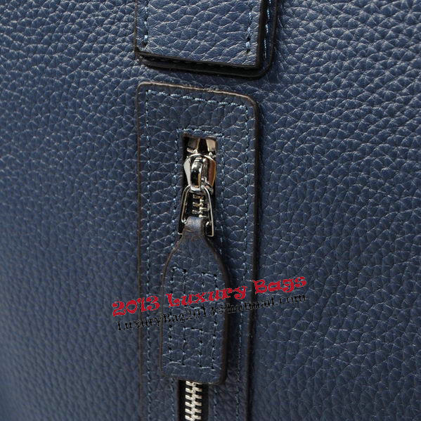 Hermes Briefcase Original Grainy Leather H8813 Royal