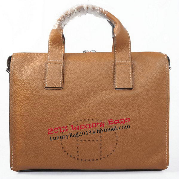 Hermes Briefcase Original Grainy Leather H8813 Wheat