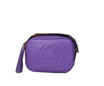 Gucci Soho Calfskin Leather Disco Bag 308364 Violet