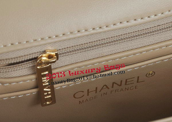 Chanel mini Classic Flap Bag Apricot Original Sheekskin CHA1115 Gold