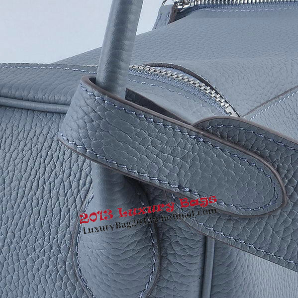 Hermes Lindy 30CM Grainy Leather Shoulder Bag H6207 Dark Grey