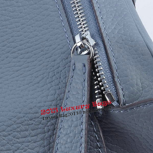 Hermes Lindy 30CM Grainy Leather Shoulder Bag H6207 Dark Grey