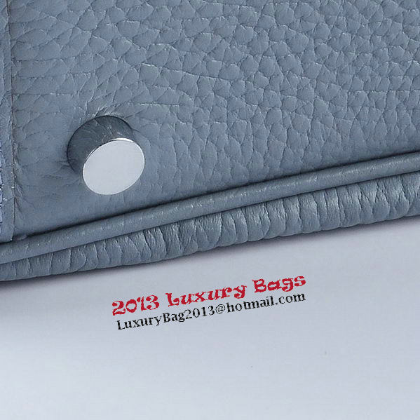 Hermes Lindy 30CM Grainy Leather Shoulder Bag H6207 Dark Grey