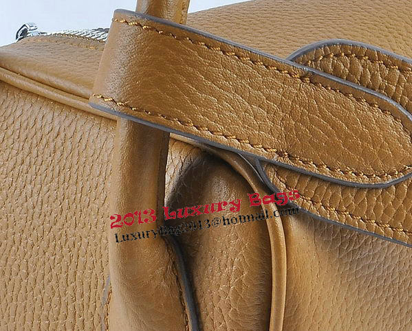 Hermes Lindy 30CM Grainy Leather Shoulder Bag H6207 Wheat