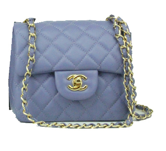 Chanel mini Classic Flap Bag Lavender Leather 1115 Gold Chain