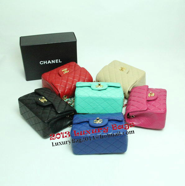 Chanel mini Classic Flap Bag Lavender Leather 1115 Gold Chain