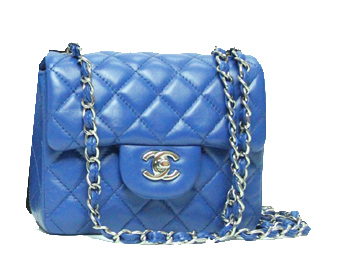 Chanel mini Classic Flap Bag Royal Leather 1115 Silver Chain
