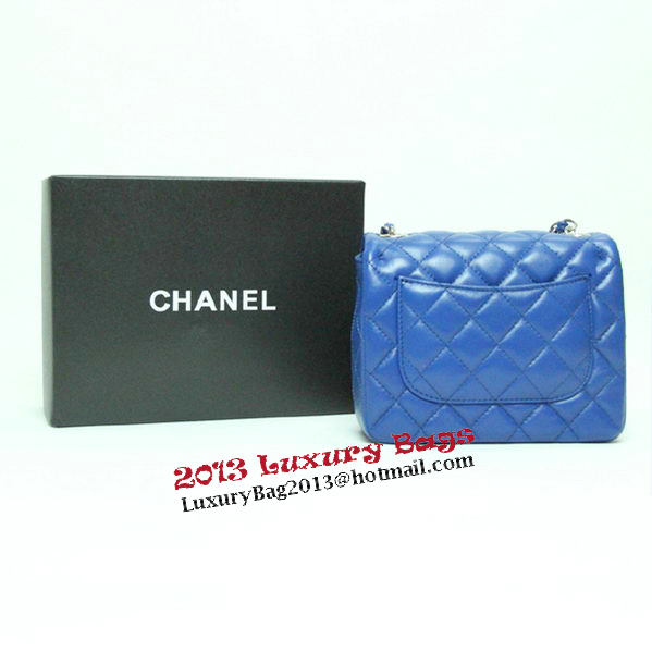 Chanel mini Classic Flap Bag Royal Leather 1115 Silver Chain